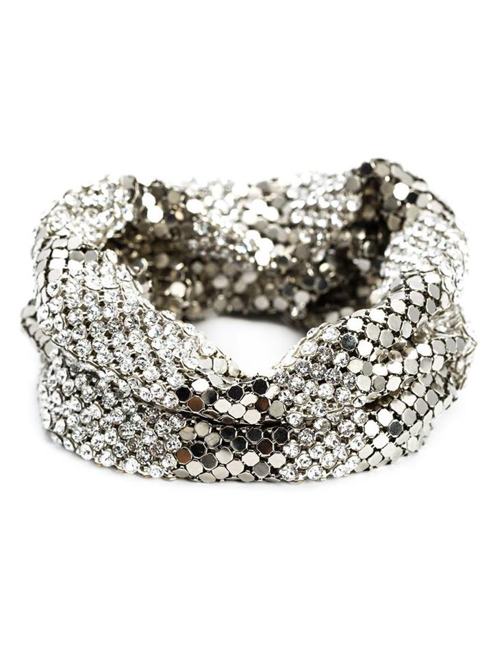 Michael Schmidt Crystal And Mesh Bracelet