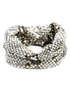 Michael Schmidt Crystal And Mesh Bracelet