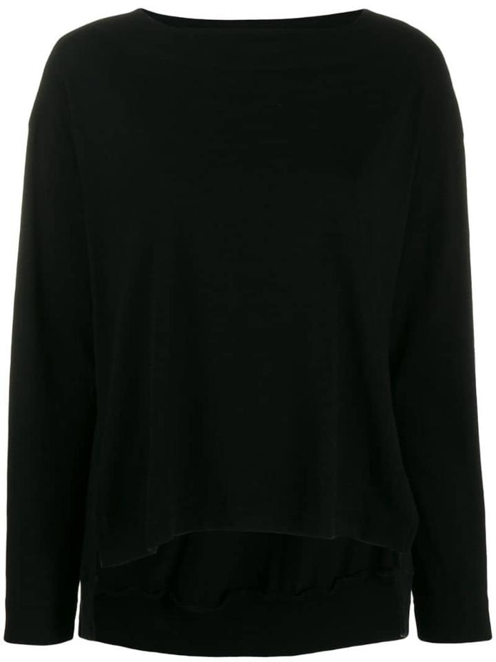 Zucca Side Slit Sweater - Black