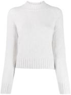 Vince Cropped Knit Sweater - White