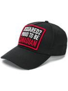 Dsquared2 Canadian Embroidered Baseball Cap - Black