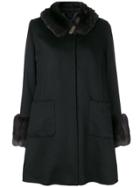Liska Cashmere Winter Coat - Black