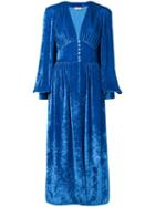 Attico Velvet Robe Dress - Blue