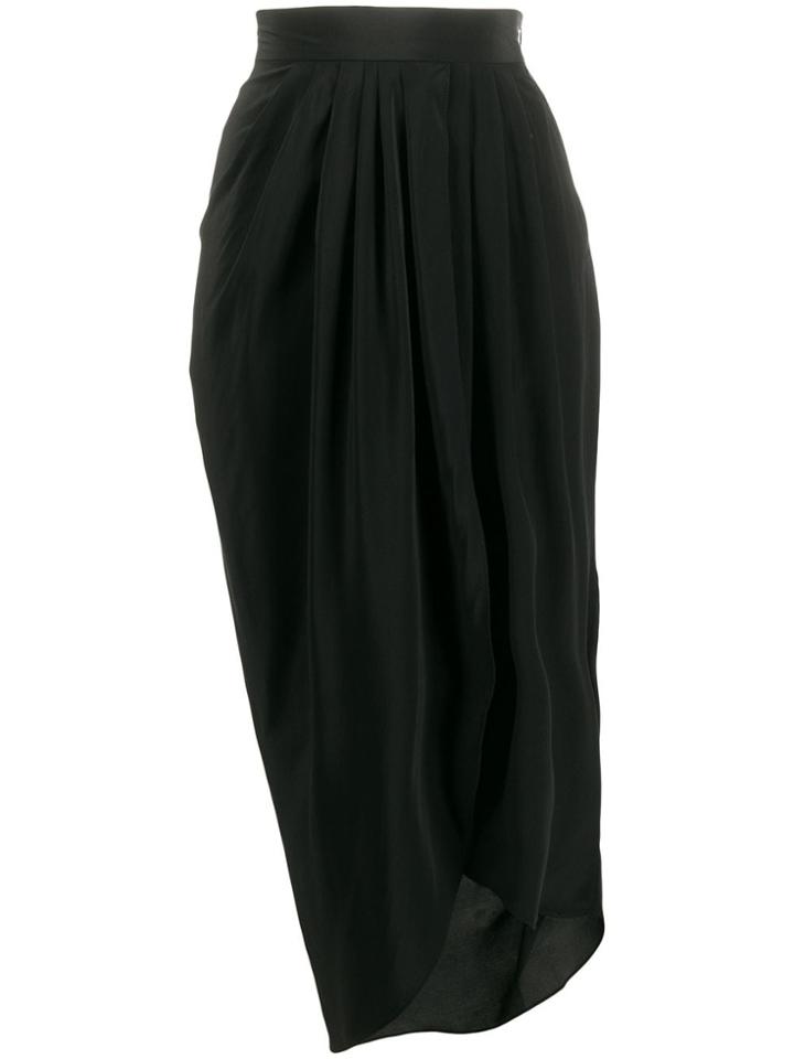 Unconditional Wrap Midi Skirt - Black