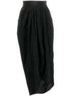 Unconditional Wrap Midi Skirt - Black
