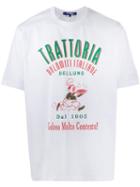 Junya Watanabe Man Printed Cotton T-shirt - White