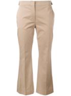No21 - Side Buttons Trousers - Women - Cotton/spandex/elastane - 40, Nude/neutrals, Cotton/spandex/elastane