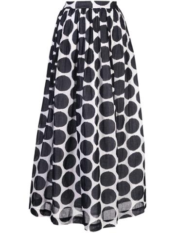 Le Sirenuse Pois Print Skirt - Black