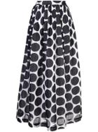 Le Sirenuse Pois Print Skirt - Black
