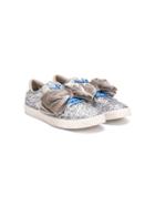 Douuod Kids Teen Glitter Sneakers - Silver
