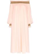Carolina Herrera Off-the-shoulder Midi-dress - Pink