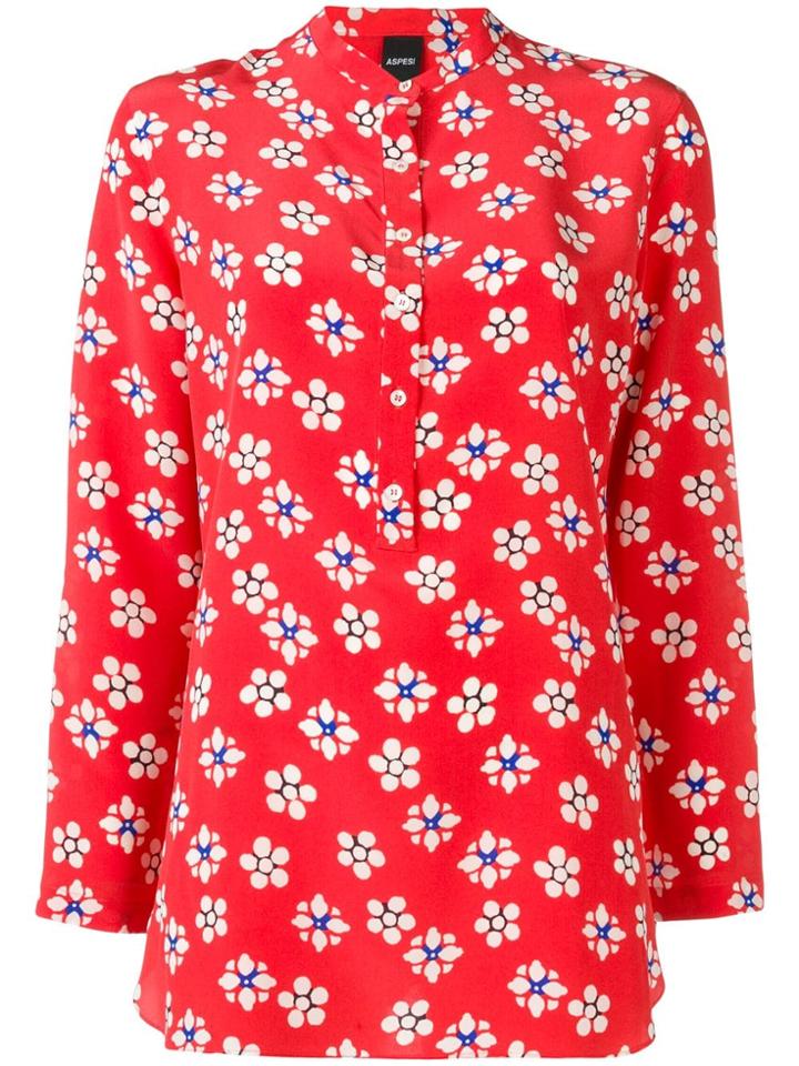 Aspesi Floral Print Shirt - Red