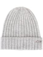 Woolrich Ribbed Beanie, Men's, Size: Large, Grey, Cashmere