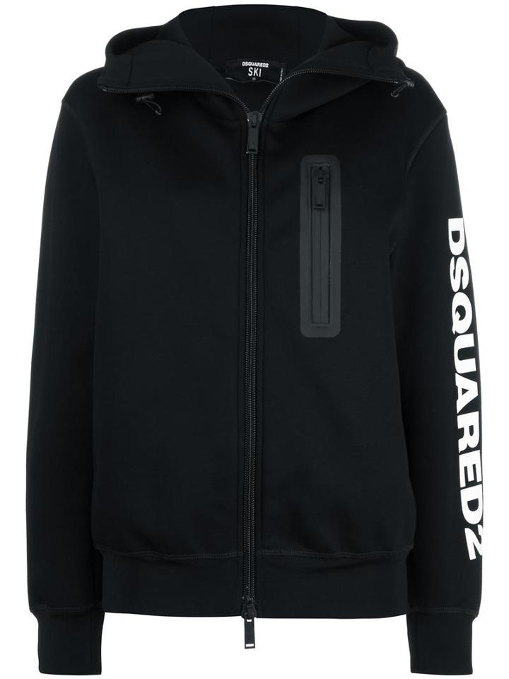 Ski Tech Hoodie, Women's, Size: Xs, Black, Polyurethane/viscose/cotton, Dsquared2