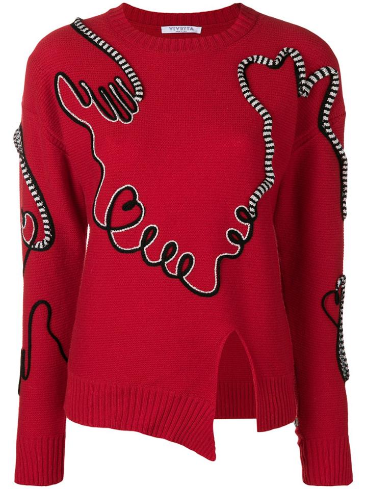 Vivetta Asymmetric Jumper - Red