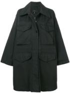 Mm6 Maison Margiela Oversized Shirt Jacket - Black