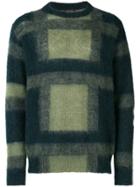 Roberto Collina Check Knitted Jumper - Green
