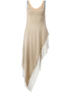 Loewe - Asymmetric Knitted Vest Dress - Women - Silk/polyamide - Xs, Nude/neutrals, Silk/polyamide