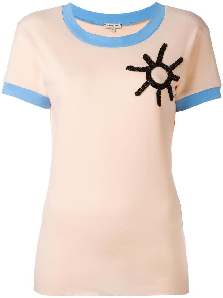 Natasha Zinko Patch Detail T-shirt, Women's, Size: Xs, Nude/neutrals, Cotton
