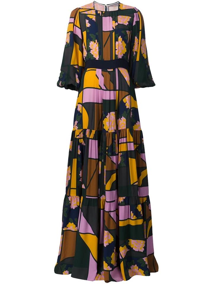 Roksanda Mixed Print Maxi Dress