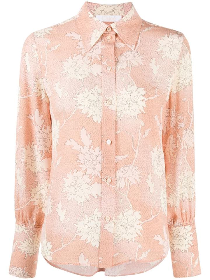 Chloé Floral-print Shirt - Pink