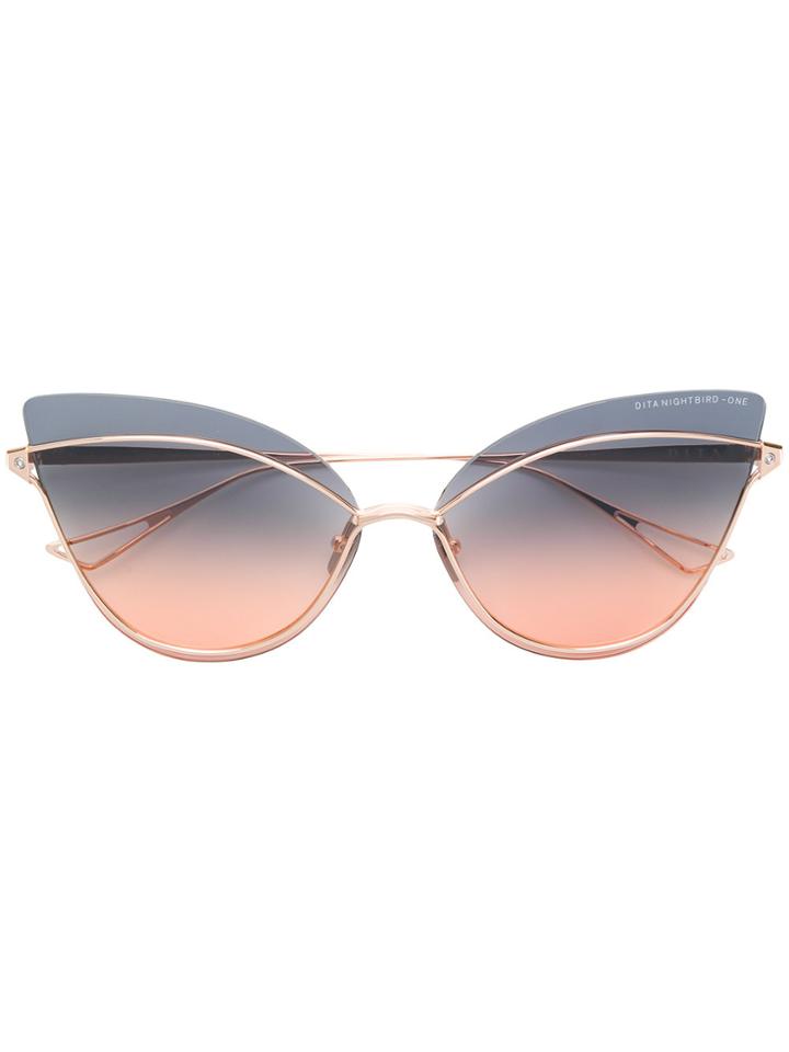 Dita Eyewear Nightbird One Cat Eye Sunglasses - Metallic