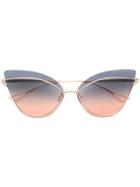 Dita Eyewear Nightbird One Cat Eye Sunglasses - Metallic