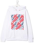 Tommy Hilfiger Junior Logo Print Hoodie - White