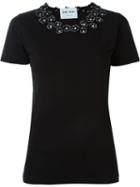 Jimi Roos Floral Embroidery T-shirt, Women's, Size: L, Black, Cotton