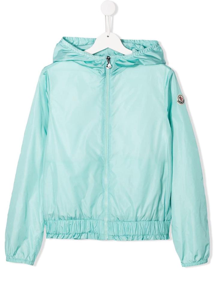 Moncler Kids Teen Hooded Lightweight Jacket - Green