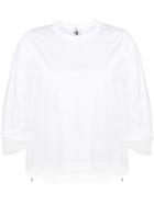Comme Des Garçons Noir Kei Ninomiya Mesh Overlay T-shirt - White