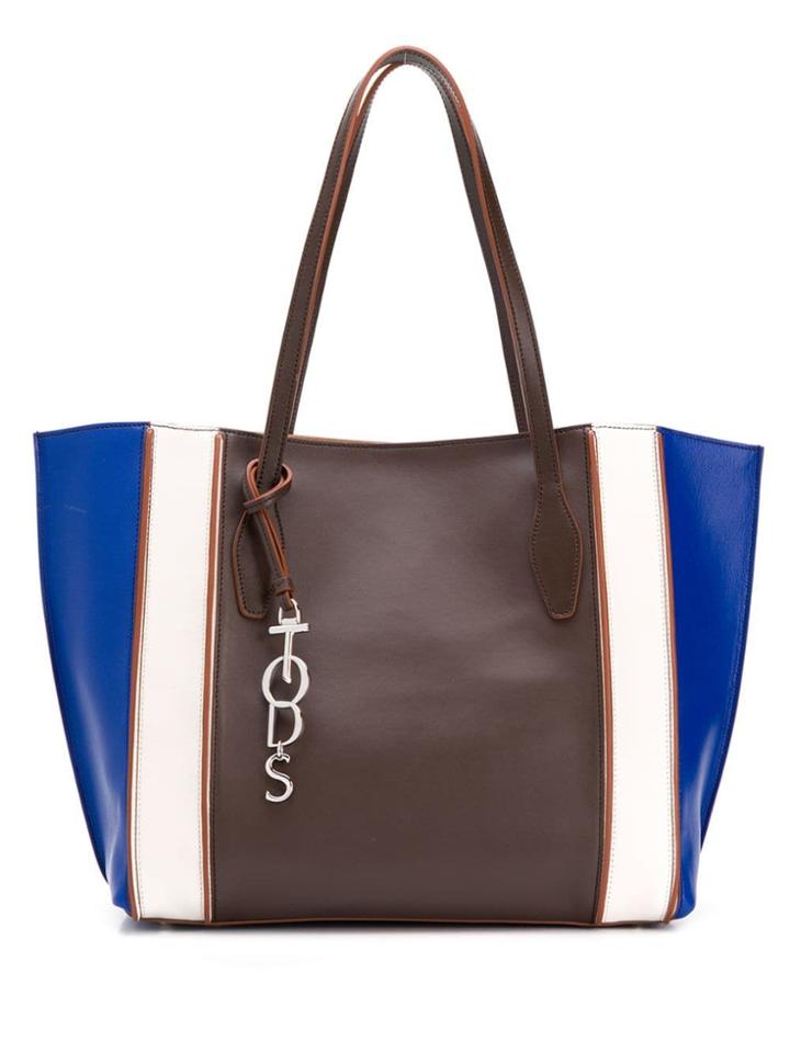 Tod's Colour Block Tote - Brown
