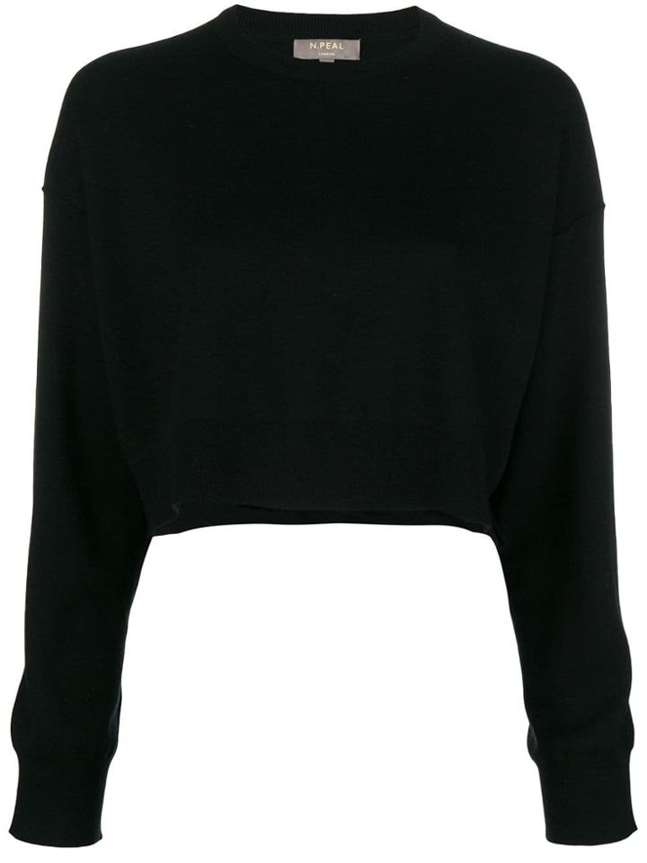 N.peal Milano Cropped Jumper - Black