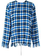 Msgm Check Frayed Top