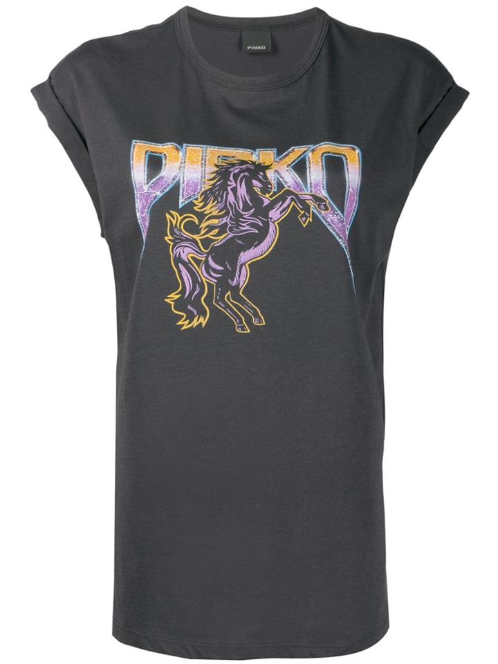 Pinko Logo Print T-shirt - Black