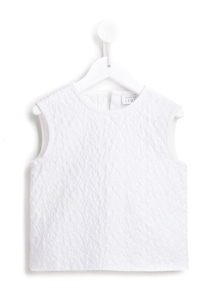 Señorita Lemoniez 'grasmere' Piqué Top, Toddler Girl's, Size: 4 Yrs, White
