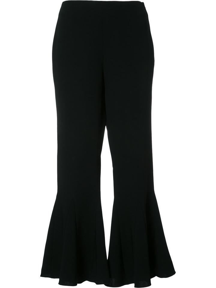 Cinq A Sept Cropped Flared Trousers, Size: 4, Black, Triacetate/polyester