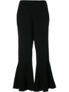 Cinq A Sept Cropped Flared Trousers, Size: 4, Black, Triacetate/polyester