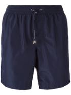 Dolce & Gabbana Drawstring Swim Shorts, Men's, Size: 4, Blue, Polyester