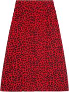 Gucci Skirt With Leopard Print - Red
