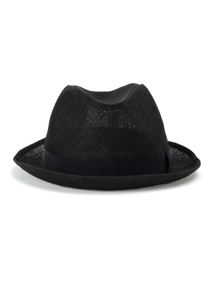 Junya Watanabe Comme Des Garçons Man Lightweight Fedora, Men's, Black, Nylon/abaca