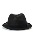 Junya Watanabe Comme Des Garçons Man Lightweight Fedora, Men's, Black, Nylon/abaca
