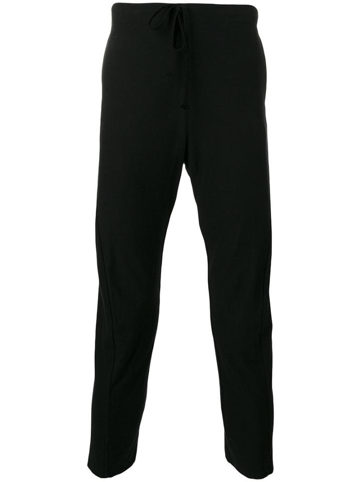 Forme D'expression - Curved Leg Trackpants - Men - Cotton/linen/flax - S, Black, Cotton/linen/flax