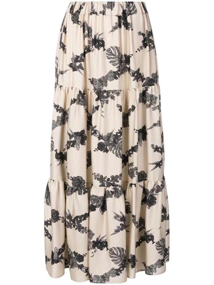 Ballantyne Geometric Pattern Long Skirt - Neutrals
