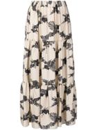 Ballantyne Geometric Pattern Long Skirt - Neutrals