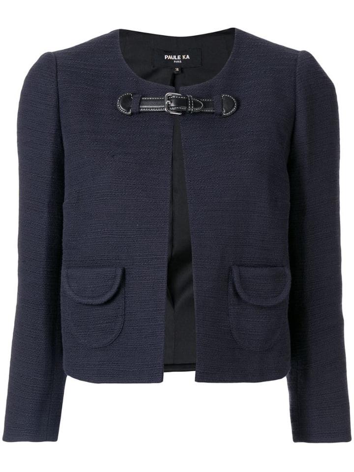 Paule Ka Front Buckle Jacket - Blue