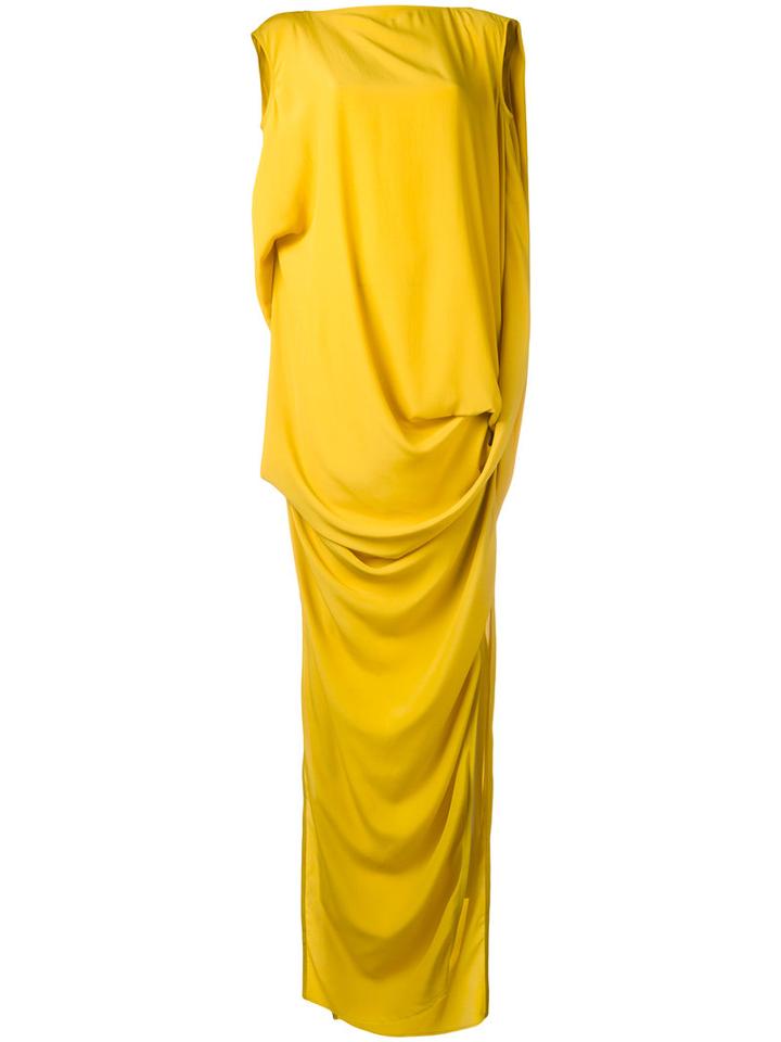 Rick Owens Noveau Gown, Women's, Size: 42, Yellow/orange, Acetate/silk