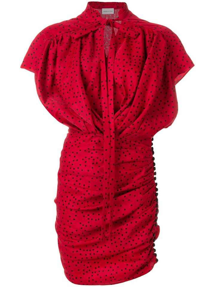 Magda Butrym Polka Dot Mini Dress - Red