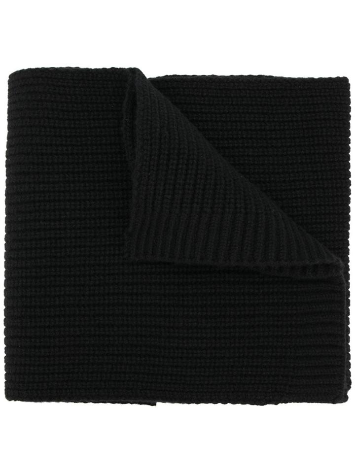 Falke Ribbed Knit Scarf - Black