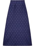 Gucci Diagonal Gg Stripe A-line Skirt - Blue